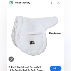 Toklat White SuperQuilt English Fleece Medallion Saddle Pad Size 15-15.5.